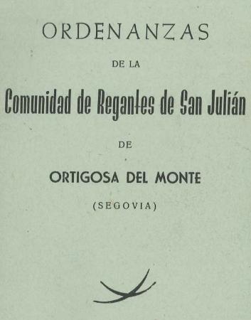 Imagen ORDENANZAS DE LA COMUNIDAD DE REGANTES