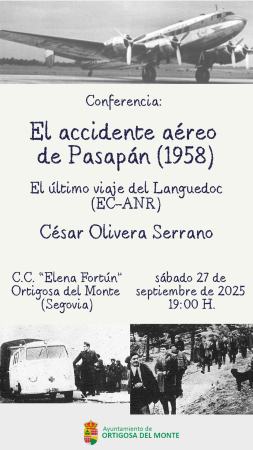 Imagen CONFERENCIA: EL ACCIDENTE AÉREO DE PASAPÁN. 1958