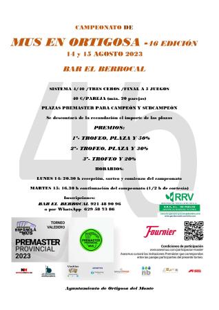 Imagen TORNEO DE MUS. FIESTAS DE AGOSTO 2023