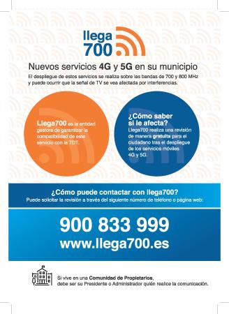 Imagen LLEGA 700, NUEVOS SERVICIOS 4G Y 5G EN EL MUNICIPIO